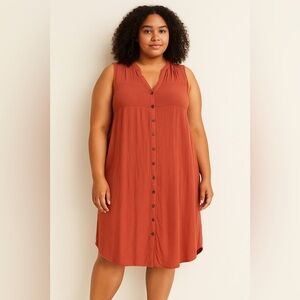 Knox Rose Rust Sleeveless Dress
